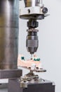 Production dentures drill in action Royalty Free Stock Photo