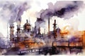 Production energy industrial smoke factory refinery pollution