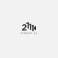 211 production film studio logo Royalty Free Stock Photo