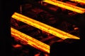 Production of hot steel in a steel mill - production in heavy industry Royalty Free Stock Photo