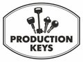 Production of keys. Signboard logo