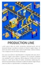 Production Line Abstract Scheme of Modern Factory