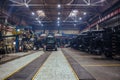 Production line of assembling agricultural tractors and harvesters