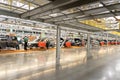 The production line for the assembly of new vehicles