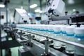 A production line for medications in a large factory