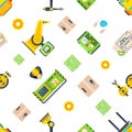 Production Line Seamless Pattern Royalty Free Stock Photo