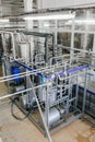 Production of milk and yogurt at the plant.