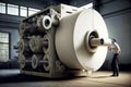 Production of paper roll for printing and newspapers pulp and paper industry