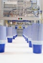 Production of plastic cups