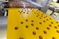 Production of pralines in a factory for the food industry