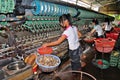 Silk making in Vietnam Royalty Free Stock Photo