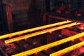 Production of steel in a steel mill - production in heavy industry Royalty Free Stock Photo