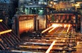 Production of steel in a steel mill - production in heavy industry