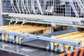 Production of wooden pallets on an automatic line