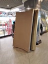 Production work in shopping mall using mdf board