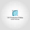 Productions & Media vector modern logo design template idea