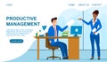 Productive Management concept web template