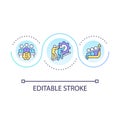 Productive teamwork loop concept icon