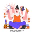 Productivity. Character worktime optimization. Employee job