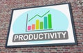 Productivity concept on a billboard Royalty Free Stock Photo