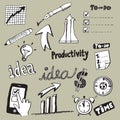 Productivity Doodles Royalty Free Stock Photo