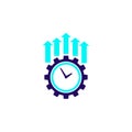 Productivity and efficiency growth vector icon