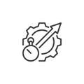 Productivity, efficiency line icon