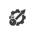 Productivity, efficiency vector icon