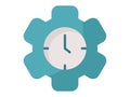 Productivity efficiency working time single isolated icon with flat style