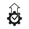 Productivity growth icon. Gear sign. Vector illustration. EPS 10.