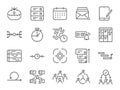 Productivity icon set. Included the icons asÂ productive, time management, velocity, agile, work process, and more.