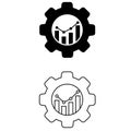 Productivity icon vector set. productive capacity illustration sign collection. performance analytics symbol.