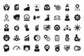 Productivity icons set simple vector. Increase production