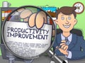 Productivity Improvement through Lens. Doodle Concept.