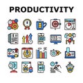 Productivity Manage Collection Icons Set Vector sign