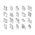 Productivity Manage Collection isometric icons set vector sign