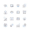 Productivity and output line icons collection. Efficiency, Workflow, Optimization, Performance, Productiveness, Results