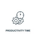 Productivity Time icon. Monochrome simple Time Management icon for templates, web design and infographics