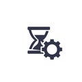 Productivity, time management icon on white