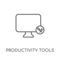 productivity Tools linear icon. Modern outline productivity Tool