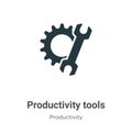 Productivity tools vector icon on white background. Flat vector productivity tools icon symbol sign from modern productivity