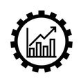 Productivity vector icon. production sign. efficiency illustration symbol. increase logo.