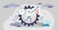 Productivity vector illustration. Job performance flat tiny persons concept