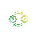 Productivity vector line icon on white