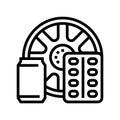 products from aluminium line icon vector illustration