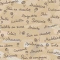 Products from bakery seamless pattern Royalty Free Stock Photo