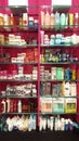 Products for beauty, body care and make-up. Perfumes. Shop shelves