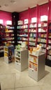 Products for beauty, body care and make-up. Perfumes. Shop shelves