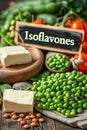 Products contain isoflavones on the table. Selective focus. Royalty Free Stock Photo