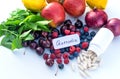 Products that contain quercetin. Selective focus. Royalty Free Stock Photo